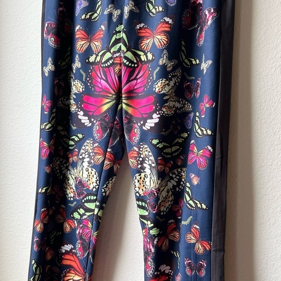 Terez Blue Pink Red kaleidoscope butterfly jogger RipStop Track Pants Sz L - Picture 8 of 15